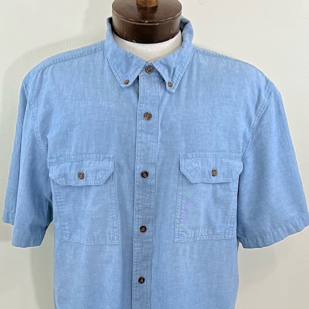 Carhartt Men's Relaxed Fit Short Sleeve Button Down Shirt - Picture 2 of 8